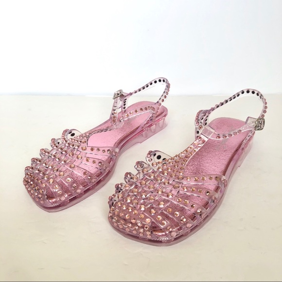 Jeffrey Campbell Pink Time Travel Jelly Sandals - Picture 3 of 8